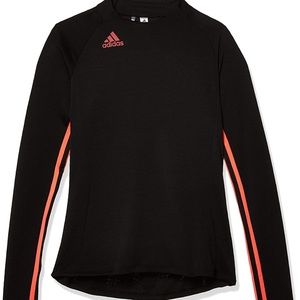 NWT Adidas UPF Three Stripe Micro Mock Longsleeve